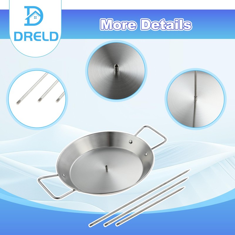 DRELD Vertical Kebab Skewer, 3 Sizes Detachable Spike Barbecue Meat