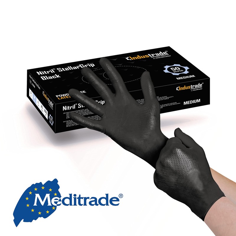 Nitrile Industrial Gloves - Diamond Texture for Improved Grip, Non-Sterile