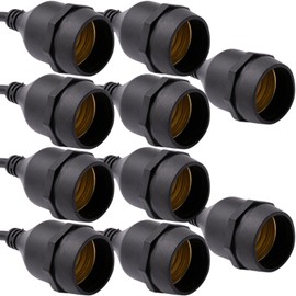 Waterproof lamp Holder，Light Socket, E26 Bulb Socket, lamp Holder, Light Bulb Holder, Pendant Light, E26 Socket Socket, Outdoor Protection, IP65 Waterproof, high Temperature, Long Life Design (10)