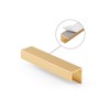 JIASENBAO 5 Pack Adhesive Cabinet Handles Gold 4-1/3" Length(Cover 3.78"