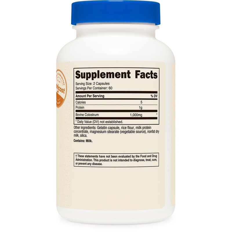 Nutricost Colostrum 1000mg, 120 Caps, 60 Servings (3 Bottles)