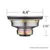 Luxier KS01-B 3 1/2" Drop-in Kitchen/Bar Sink Basket Strainer, Stainless