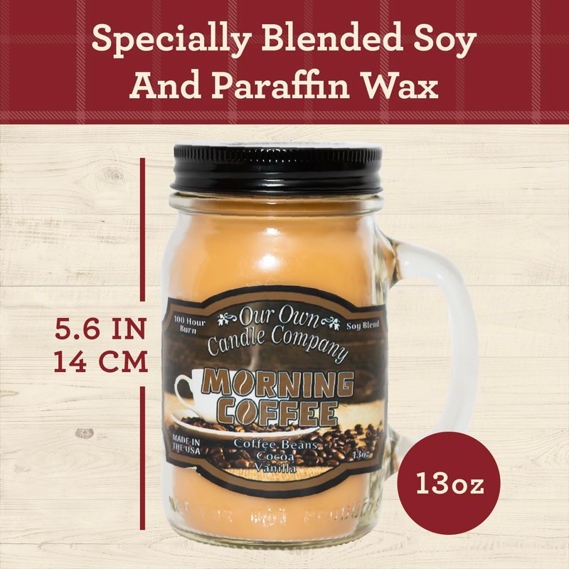 Our Own Candle Company, Morning Coffee Scented Mason Jar Candle,