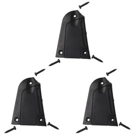 3Pcs Yootones 3 Hole Detachable Plastic Guitar Truss Rod Cover Plate with Screws Compatible with Guitar Bass Parts Accessories (Black)