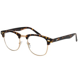 KISS Dandy Cult Unisex Glasses with Optical Frame for Men and Women, Havana