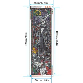 ParNarZar 5D DIY Diamond Painting Large Full Pictures, 105 x 35 cm Zombie Party, Diamond Painting Full Set Diamond Painting Crystal Cross Stitch Christmas and New Year Gifts, All Saints Day