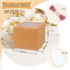 DOYIDE 20Pcs Mini Cake Boxes with Window, 6x6x5 Inches Brown
