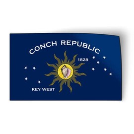 Stickers and Tees Key West Florida Flag - Flexible Magnet - Car Fridge Locker - 6"