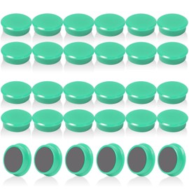 QOJOPU Pack of 30 Strong Magnets for Magnetic Board & Whiteboard - Round Fridge Magnets, Decorative Mini Magnets, Small, Magnets Strong Hold for Notice Board, Magnetic Board, Office School, Board