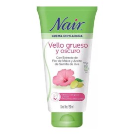 Nair Crema Depiladora Corporal Vello Grueso y Oscuro 150 ml. Probada por Dermatólogos con Ingredientes Naturales Piel Suave y Tersa hasta por 1 Semana