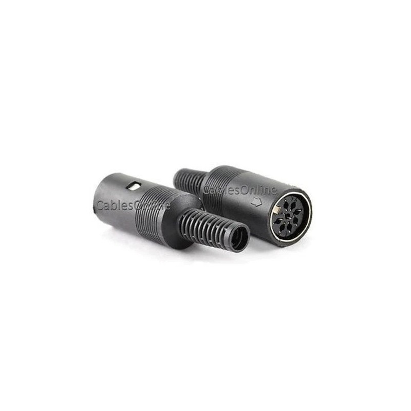 CablesOnline 2-PACK 8-Pin Din Female B&O Audio Connector w/ Black