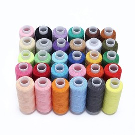 Hamhsin 30 PCS Sewing Thread set - All Purpose Polyester thread kit - Each 250 Yards for hand or machine sewing