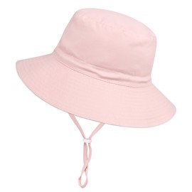 Baby Toddler Sun Hat,Boys Girls Bucket Hat for Kids UPF 50+ Sun Protective Child Summer Beach Hats 2-5 Years Pink