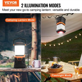 All-in-One 1000LM LED Camping Lantern 360 Degrees Illumination 4 Lighting Modes Battery Powered Robust Flashlight for OutdoorDefault: Default