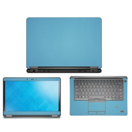 Decalrus - Protective Decal for Dell Latitude E7450 (14" Screen) Laptop Sky Blue Carbon Fiber Skin Skins Decal for case Cover wrap CFlatitudeE7450SkyBlue
