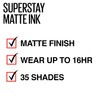 Maybelline SuperStay Matte Ink Un-nude Liquid Lipstick, Ruler, 0.17 Fl