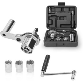 Angchun Torque Multiplier Wrench Set - 1:16 Torsional Torque Wrench Lug Nut Remover Tool Set Labor Saving Torque Multiplier 1/2 Drive with 17mm/19mm/21mm Sockets for Loosening Car Tire Lug Nuts