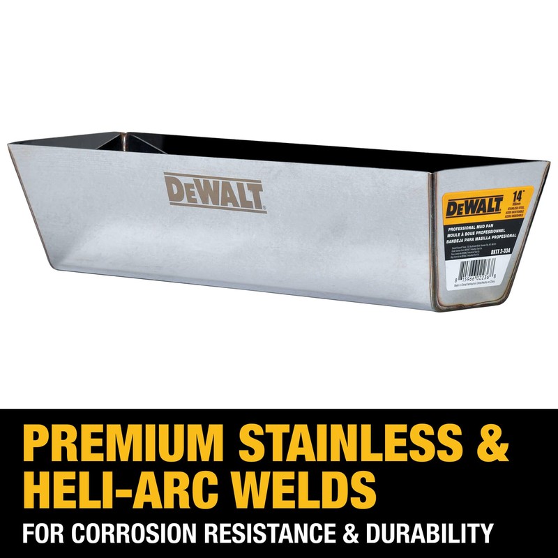DEWALT 14" Drywall Mud Pan | Stainless Steel | DXTT-2-334