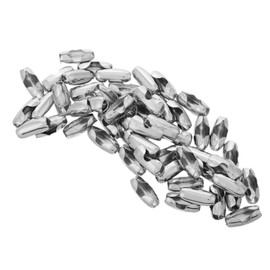 LALAFINA 50pcs Stainless Steel Ball Chain Connectors for Jewelry Making Lightweight Dual-end Clips for Necklaces Bracelets DIY Crafts Beaded Accessory Clips