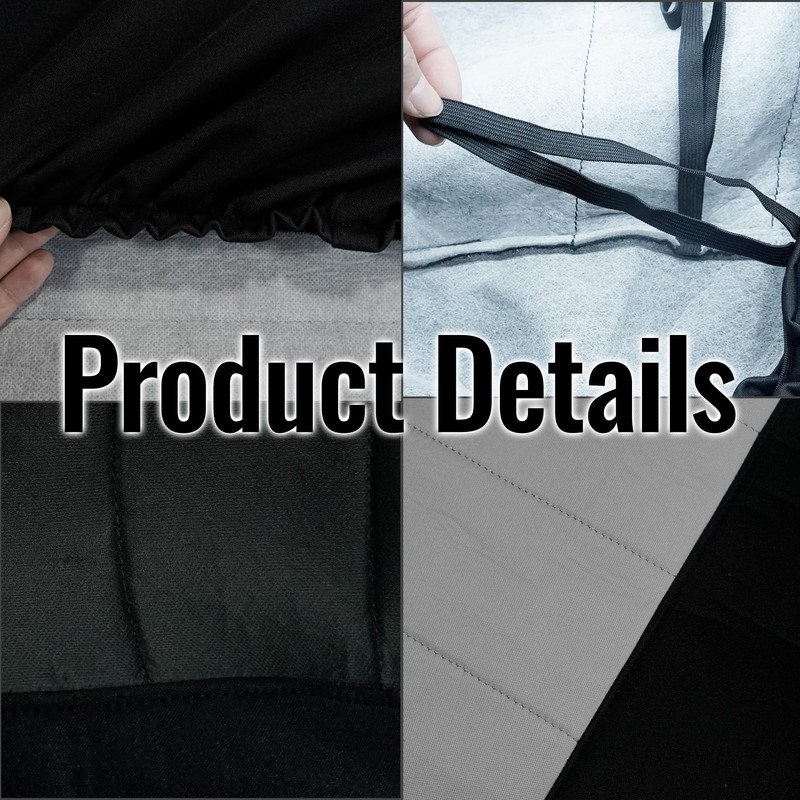 Fioqe 2PCS Front 60/40 Cloth High Back Bench Seat Cover