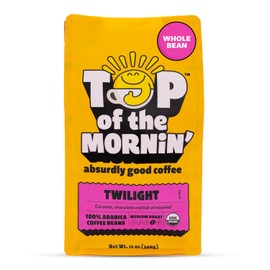 Top of the Mornin’ Whole Bean Coffee by JackSepticEye, Ethically Sourced Organic Specialty Grade Coffee with hints of Brown Sugar and Semi-Sweet Chocolate (12 Ounce, Twilight)