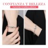 Pulsera Plata Para Charms Cadena Serpiente Broche Corazón