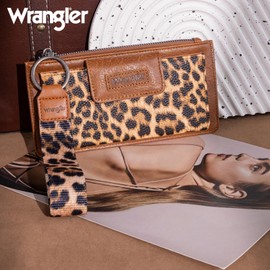 Wrangler Wallet for Women Ladies Female Card Cases Leather Money Organizers Phone Wristlet Keychain Wallet Large Clutch with Coin Purse and RFID Lining WG179-W013LP