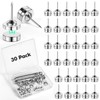 GOOLADA 30 Sets Magnetic Tacks, Silver Magnetic Push Pins, Flat