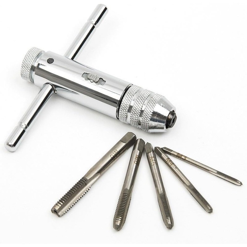 LEAUNGYOO Tap Handle, Screw Tap, Ratchet, Tap Holder, T-shaped Handle,