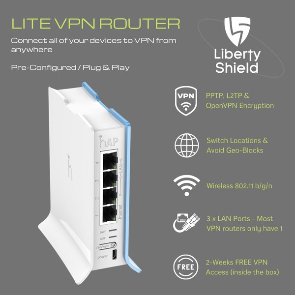 MikroTik Liberty Shield Lite VPN Router - Connect every device