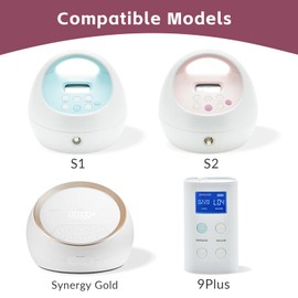 Nursi Luna Pump Parts Compatible with Spectra S1 S2 9 Plus Breast Pump, Replace Include Duckbill Valves, Backflow Protector, Membrane and Tubing, Not Original Spectra Replacement Pump Parts