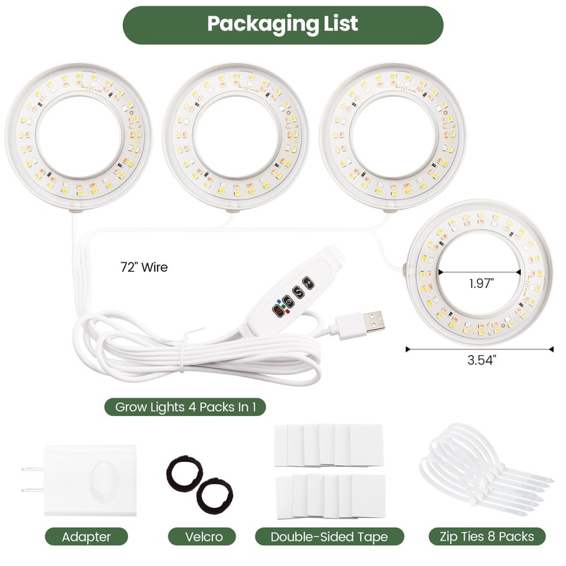 Mosthink Ceiling Grow Lights for Indoor Plants, 192 LEDs Plant