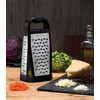 Microplane Elite Five Blade Box Grater with Measuring Cup Base,