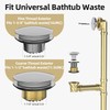 Sogmeter Chrome Plated Tub Drain Kit with Hair Catcher, Premium