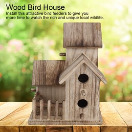 Wooden Birdhouse Outdoor Hanging Birdhouse For Garden, Small Birds Small Garden Bird Nesting Box Bird Tree House Pet Supplies Decoration For Mockingbirds, Hummingbirds, Parrots, Blue Tits