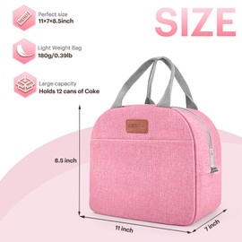 Lunch Bag for Women & Men Adult Insulated Lunch Box, Small Leakproof Cooler Food Lunch Containers Reusable for Work, Travel, Outdoor