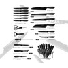 Dockorio Kitchen Knife Set with Block, 19 PCS High Carbon