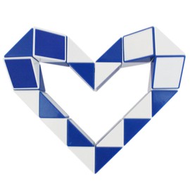 Mipartebo Magic Snake Cube Twist Puzzle 24 Wedges Large Size Twist Fidget Snake Toys Gift Party Favors Game Goodie Bag Fillers Christmas Stocking Stuffers for Kids Adults Teens Blue