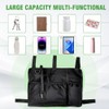 Wheelchair Side Bag with Cup Holder and Reflective Strip, Large