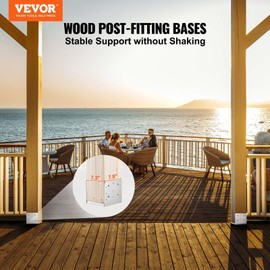 8"x 8" Post Base, 1Pcs Stainless Steel Adjustable Post Anchor Bracket(Internal 7.8 x 7.3), Adjustable Post Base for Pavilion Deck Porch Handrail Railing Support Decorative Anchor Plate