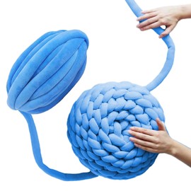 Arm Knitting Yarn,Cotton Tube Yarns for Chunky - Crystal Velvet Braid Cotton Thread for Handmade Blanket Pillow Animal