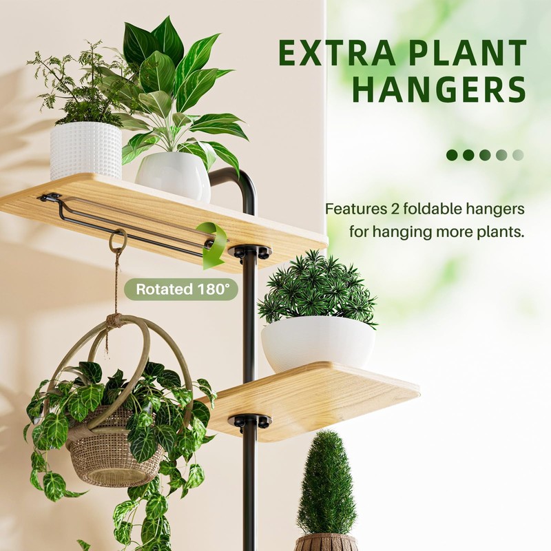 YUOROS Window Shelf for Plants, 4-Tier Rotating Window Sill Plant