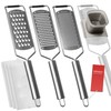 Vovoly 4-Pcs Pro Set Zester Grater Set, Cheese Grater with