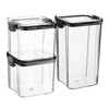 Argon Tableware Food Storage Container - Black - Pack of