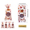 Thanksgiving Cellophane Bags Fall Maple Leaves Plastic Treat Bags Hello
