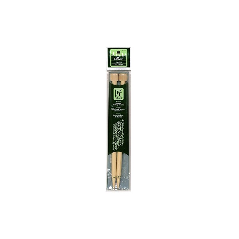 Clover 9" (23cm) x 5.5mm Single Pointed Bamboo Knitting Needles