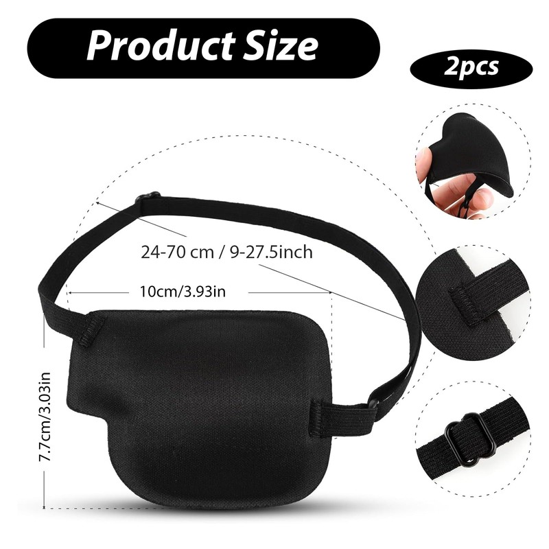 2 Pieces 3D Eye Masks, Adult Adjustable Medical Eye Masks,