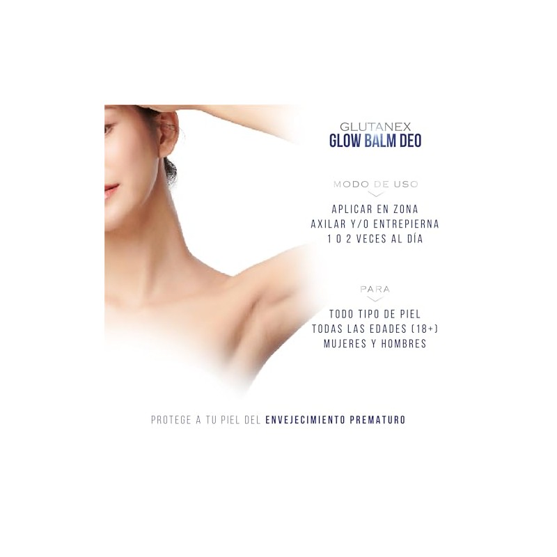 GLUTANEX™ GLOW BALM DEO Bálsamo Aclarante, Calmante y Antioxidante Axilar