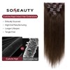 SOBEAUTY Clip in Hair Extensions, Real Human Hair Extensions, 100%