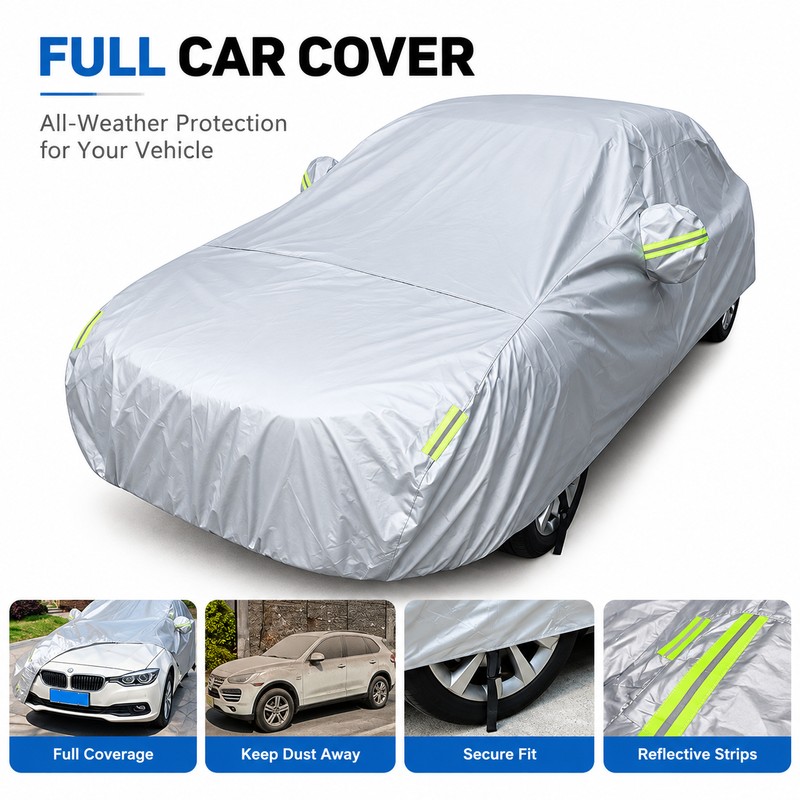 Full Exterior Car Cover for Outdoor Parking – Sun, Snow